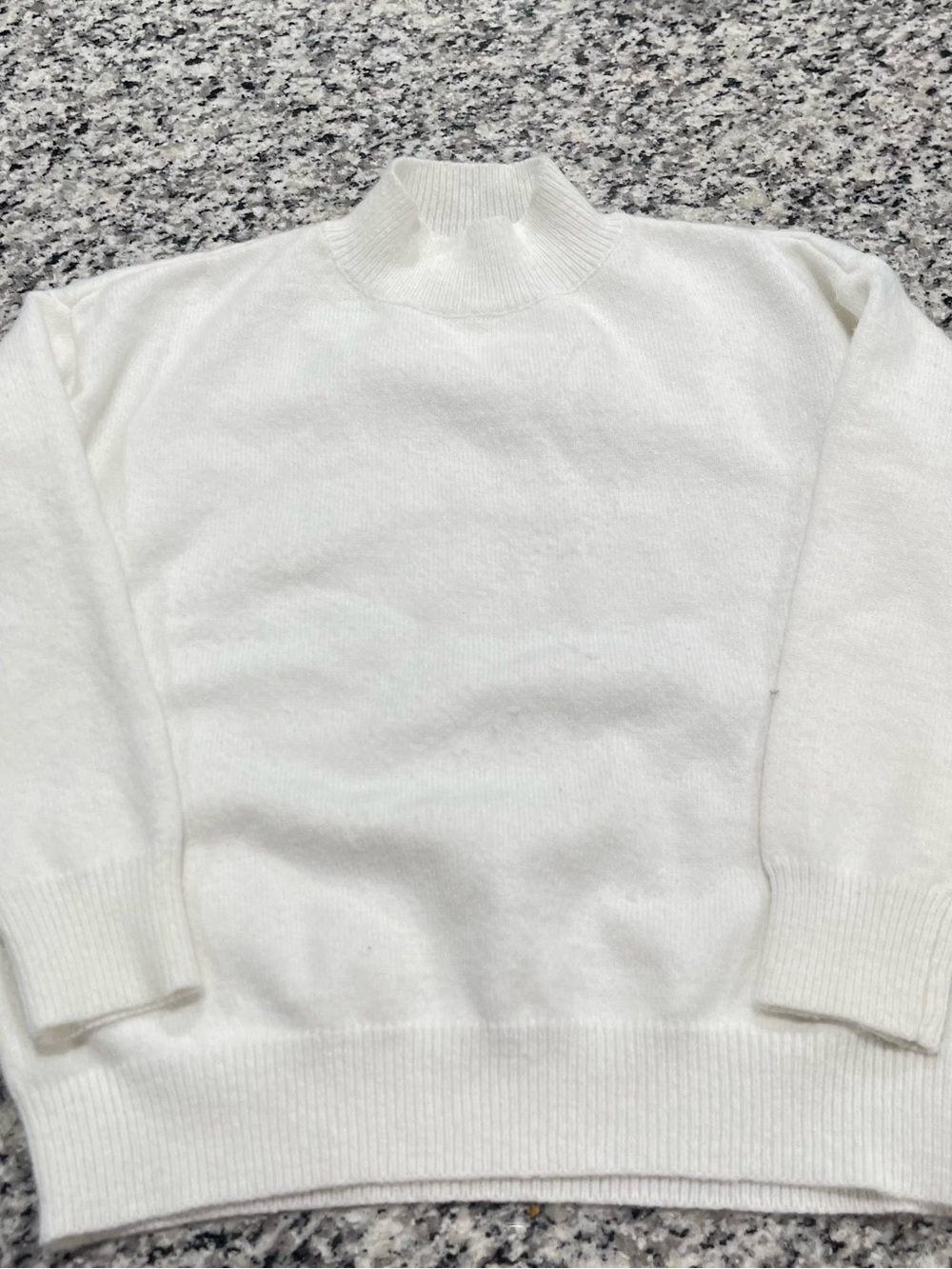 SHEIN WomensCream Mock Neck Cozy Knit Sweater | Medium